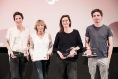 21. Die Gewinner bei Filmplus 2015 - v.l. Carina Mergens, Christel Suckow, Janina Herhoffer und Sebastian Mez. 
